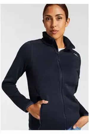 CMP Strickfleecejacke (1-St) Wärmeisolierend & Schnell trocknend & Atmungsaktiv blau 36