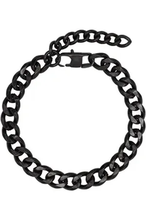 Steel_art Heideman Armband Jake schwarz farben (Armband, inkl. Geschenkverpackung), Armkette Männer schwarz