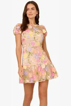 Adrianna Papell Abendkleid Embroidered Flounce Dress Anlass, Cocktail, Party, Hochzeit, Abend bunt 34