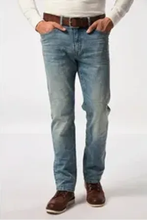 JP 1880 5-Pocket-Jeans Jeans FLEXNAMIC® Bauchfit Denim Straight Fit blau|grün 52