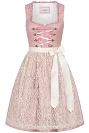 Nübler Trachtenkleid Midi Dirndl Greta in Rose von rosa 36