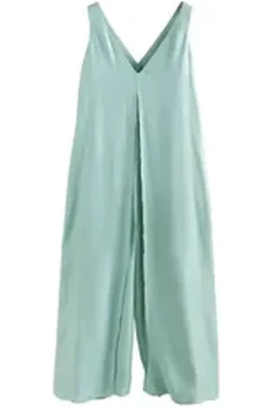 Next Jumpsuit Metallic-Jumpsuit mit weitem Bein, Kurzgröße (1-tlg) grün 19 (GB: 10 Petite)