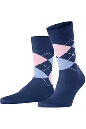 Burlington Socken Manchester (1-Paar) mit elegant schimmernder Baumwolle blau 40-46