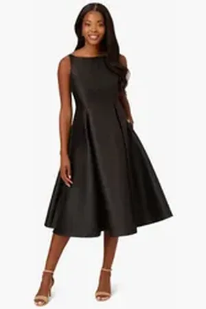 Adrianna Papell Abendkleid Sleeveless Tea Length Dress Cocktail, Hochzeit, Date-Abend, Formell schwarz 36