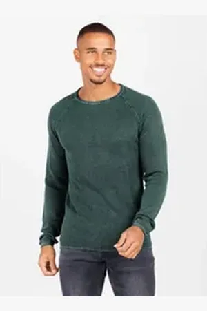 Key Largo Rundhalspullover MST THOMAS round neck (1-tlg) grün XL