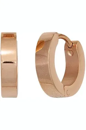 Jobo Paar Creolen, rund Edelstahl roségoldfarben goldfarben