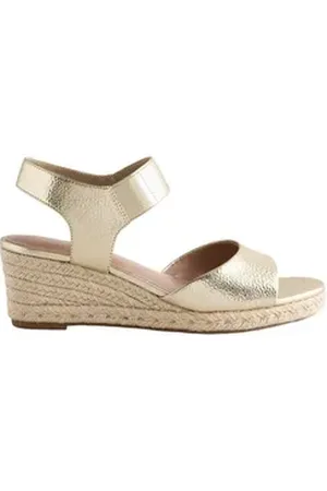 Next Forever Comfort® Sandalen mit elastischem Riemen Keilpumps (1-tlg) goldfarben 38 EU