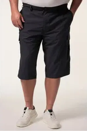 Happy Size Men Plus Bermudas Men+ Cargo-Capri UV- Mückenschutz Elastikbund blau|schwarz XL