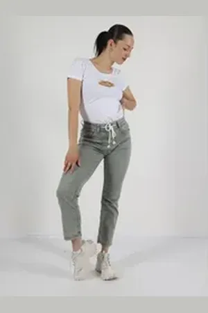 Miracle of Denim 7/8-Jeans - lässige Sommer Hose - Comfort Fit - Dora grün 32/28
