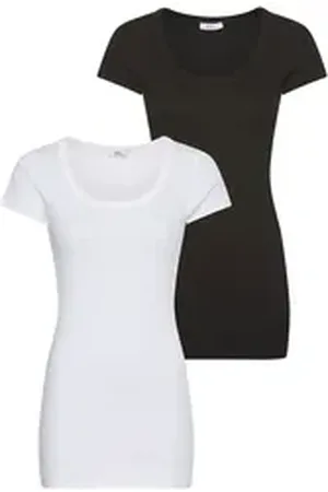 FLASHLIGHTS T-Shirt (Packung, 2er-Pack) figurbetonter Schnitt, unifarben, Rundhalsausschnitt schwarz|weiß 48/50 (XL)