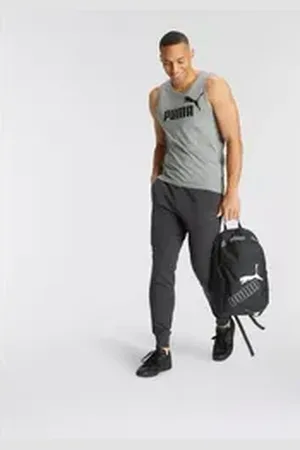 PUMA Trainingshose ESS LOGO PANTS TR CL Jogginghose, French Terry Qualität grau XXXL
