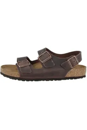 Birkenstock Milano Geöltes Nubukleder Normal Unisex Erwachsene Sandale braun 43 EU