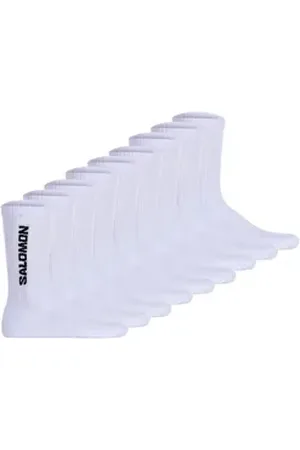 Salomon Sportsocken Unisex Socken 9er Pack Baumwolle EVERYDAY CREW 9P (Packung, 9er Pack) weiß 36-38