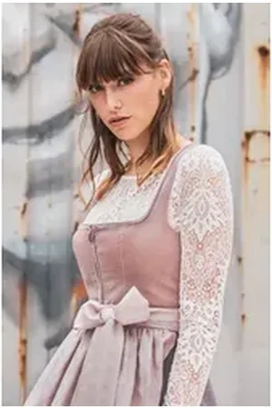 MARJO Dirndl Cord Dirndl 2tlg. - MARILENA - altrosa/mauve/puder rosa 50