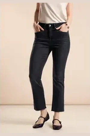 Street one 5-Pocket-Jeans Denim-Kick Flared slim fit mit Stretch schwarz 27