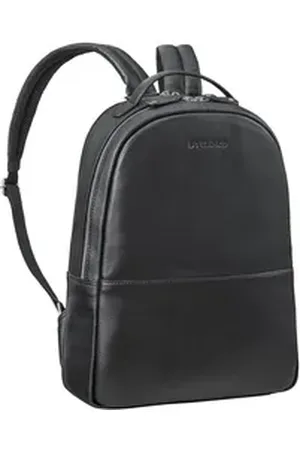 STILORD Notebookrucksack "Indigo" Echtleder Business Rucksack Herren Damen Groß Laptop 15 Zoll schwarz