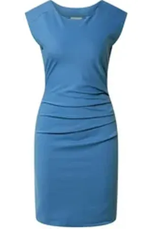 Kaffe Cocktailkleid India (1-tlg) Falten blau L
