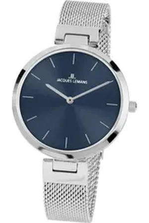Jacques Lemans Quarzuhr Milano, 1-2110C, Armbanduhr, Damenuhr, gehärtetes Crystexglas, Edelstahlarmband silberfarben