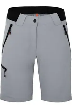 Bergson Outdoorhose VIDAA COMFORT Bermuda Damen Wandershorts, leicht, strapazierfähig, Normalgrößen, hellgrau grau 50