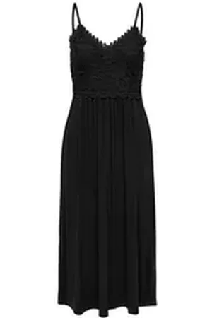 ONLY Midikleid HONEY (1-tlg) Spitze schwarz XL