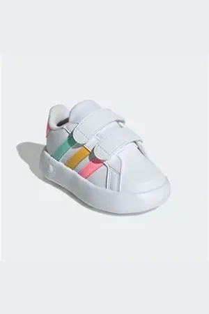 adidas Sportswear GRAND COURT 2.0 KIDS Klettschuh Design auf den Spuren des Superstar, für Kinder weiß 26 EU