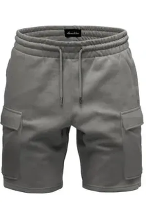 amaci Cargoshorts CLERMONT Cargoshorts Herren Bermuda Sweat Cargo Short Hose Regular Fit grau XL