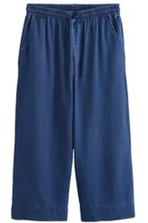 Next Schlupfjeans Leichte, verkürzte Schlupfjeans mit weitem Bein (1-tlg) blau 25