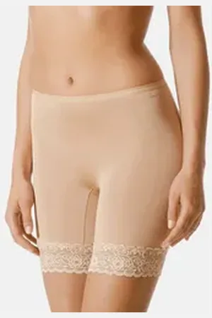 Mey Lange Unterhose Lights (1-St) Langbein Schlüpfer - Baumwolle - Ohne auftragende Seitennähte beige|braun 38