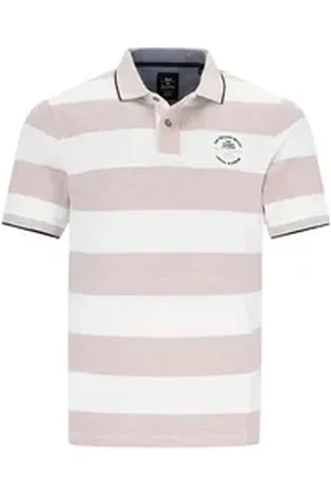 HAJO Poloshirt Riviera Polopiqué im Flammengarn-Block braun 4XL