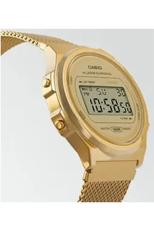 Casio Chronograph Uhr A171WEMG-9A goldfarben