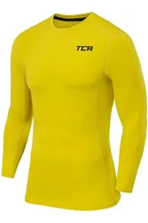 TCA Funktionsshirt Jungen Kompressionsshirt Thermo Gelb 6-8 Jahre (1-tlg) gelb 6-8 Jahre