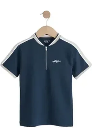 Next Poloshirt Baseball Poloshirt mit Reißverschlussausschnitt (1-tlg) blau 140 (10 J.)