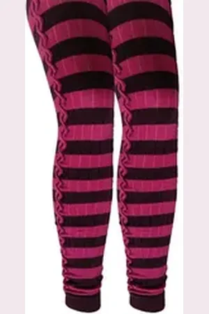 Hudson Leggings mit Rippenmuster und Zöpfen (Packung, 1-tlg., 1er-Pack) aus hautfreundlicher Baumwolle rot 40-42 (M)(2)