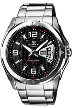 Casio Quarzuhr Edifice Uhr für Herren EF-129D-1AVEF Edelstahl, (1-tlg)