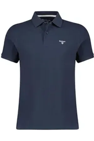 Barbour Poloshirt Herren Poloshirt LIGHTWEIGHT SPORTS Tailored Fit (1-tlg) blau L
