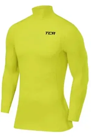 TCA Funktionsshirt Jungen Kompressions Thermoshirt, Langarm, Grün, 152 (10-12 Jahre) (1-tlg) grün 10-12 Jahre