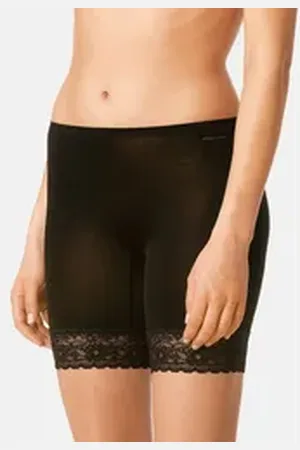 Mey Lange Unterhose Lights (1-St) Langbein Schlüpfer - Baumwolle - Ohne auftragende Seitennähte schwarz 48