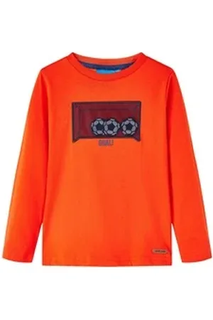 vidaXL Langarmshirt Kinder-Langarmshirt Hellorange 92 92 (1,5-2 J)