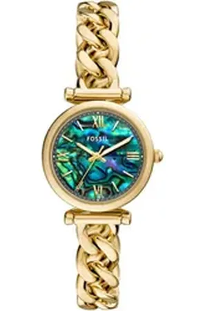 Fossil Quarzuhr CARLIE MINI ES5416, Armbanduhr, Damenuhr, Edelstahlarmband, analog goldfarben