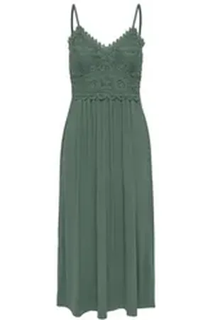 ONLY Midikleid HONEY (1-tlg) Spitze grün XL