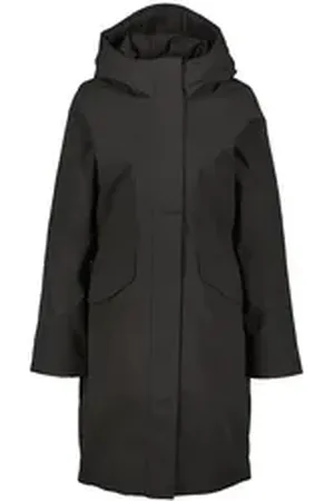 Elvine Winterjacke Damen Winterjacke lang mit Kapuze SIGNY schwarz M