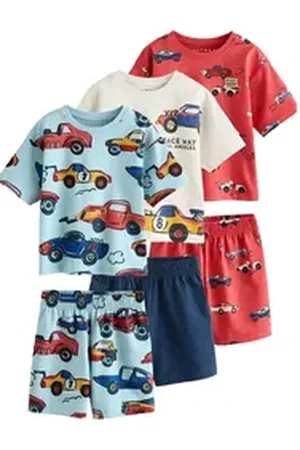 Next Pyjama Kurze Schlafanzüge, 3er-Pack (6 tlg) rot 116-122 (6-7 J.)