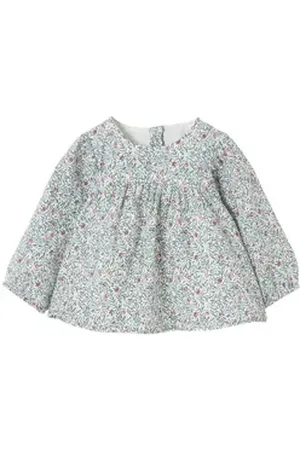 Vertbaudet Overall Mädchen Baby-Set: Bluse und Latzhose blau 74