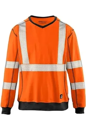 4Protect Warnschutz-Shirt Warnschutz-Sweatshirt Columbus orange XL