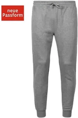 Snocks Jogginghose Jogginghose Herren (1-tlg) Sweatpants mit Rippbund am Beinsaum blau|grau S