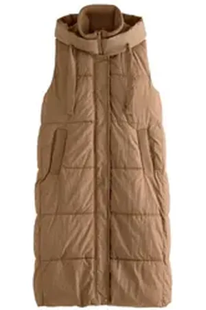 Next Steppweste Wasserabweisende Steppweste mit Strickbündchen (1-tlg) braun L