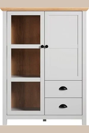 Home Affaire Highboard Herzwill, Breite 97 cm, Höhe 130 cm, Stauraum, Türen und Korpus, mattes Grau grau