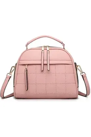 MISS LULÙ Schultertasche Damen Shopper Tasche in Rosé - Elegante Tote Bag für den Alltag rosa