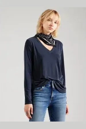 Key Largo Langarmshirt TARA (1-tlg) Plain/ohne Details blau L