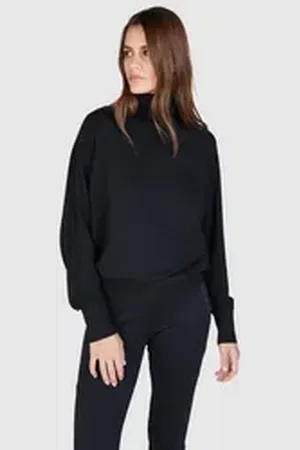 Marc Aurel Rollkragenpullover in Feinstrick-Optik schwarz 42